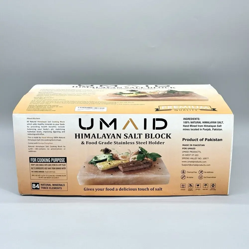 UMAID Himalayan Salt Block Grilling Cooking Cutting Serving 11.8